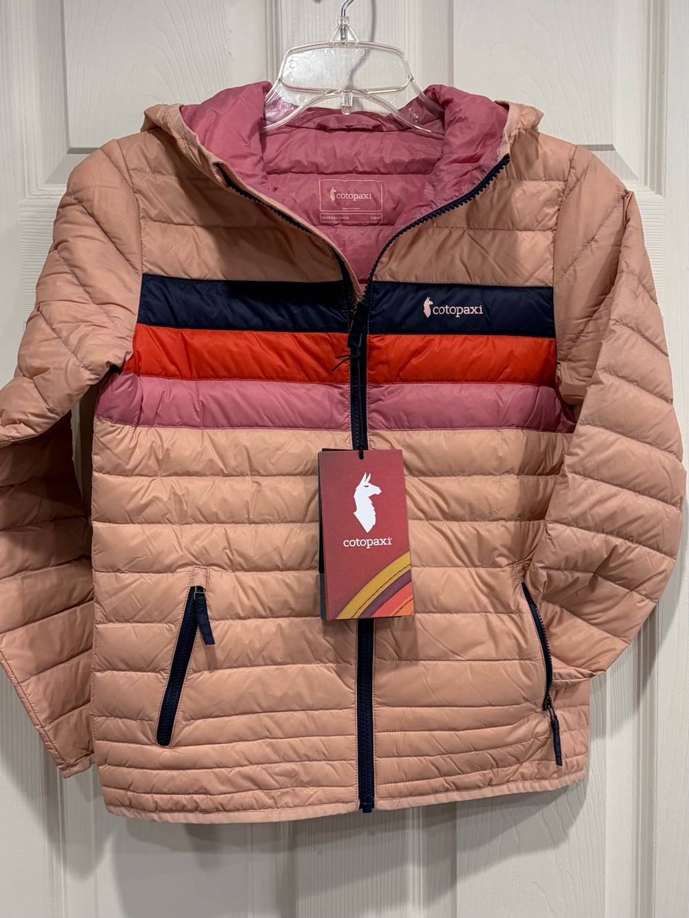 Cotopaxi Kids' Medium Fuego Hooded Down Jacket Pink Rose NWT Puffer